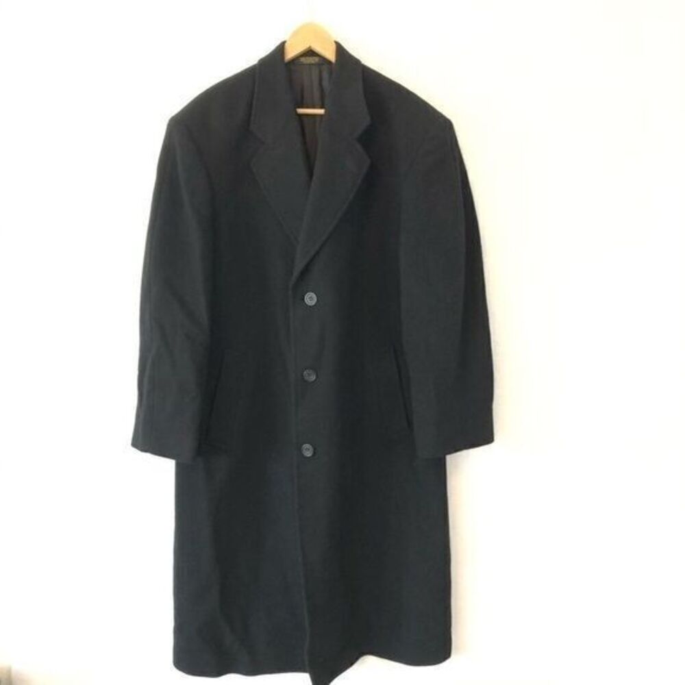 Pierre Cardin Vintage Black Single Overcoat